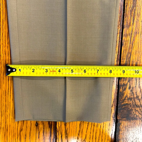 NORDSTROM FLAT FRONT DRESS KHAKI PANTS WITH TWO BUTTON CLOSURE BACK POCKETS - Picture 10 of 10